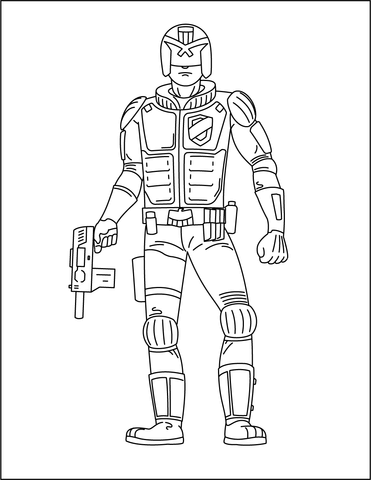 Judge Dredd Coloring Page